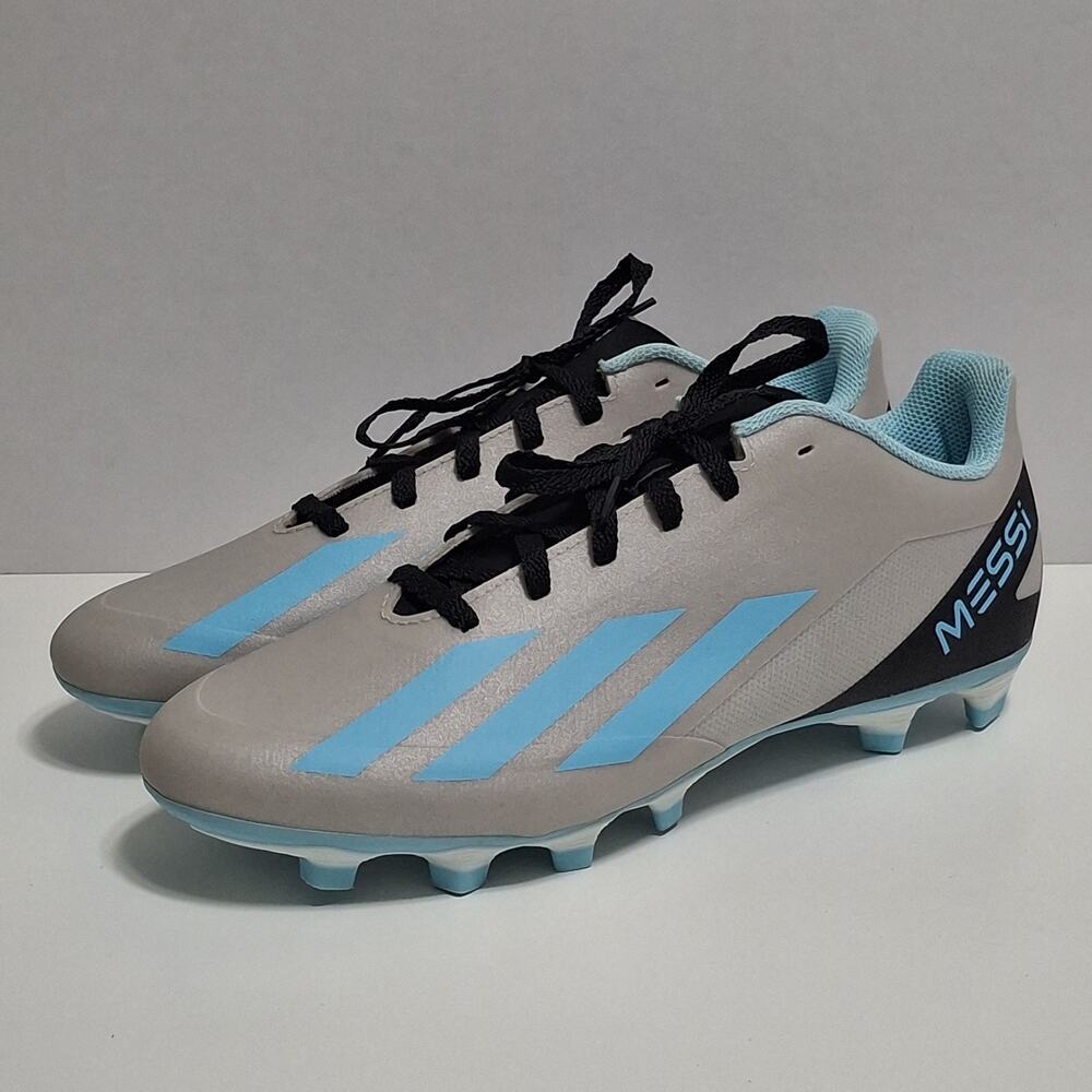 Adidas X Crazyfast Messi.3 FG Soccer Cleats Silver/Blue IE4078 Men’s Size 7 1/2